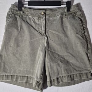 Tommy Bahama Olive Green Casual Bermuda Shorts Womens 10